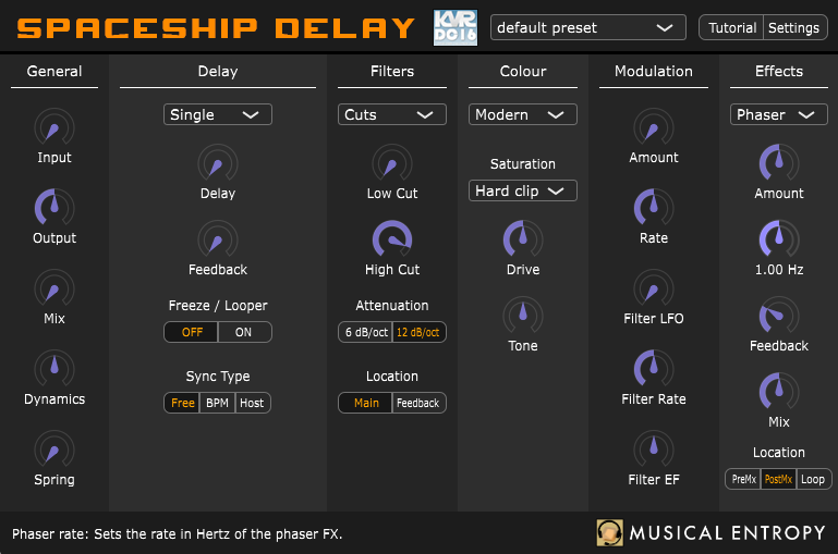 Spaceship Delay Phaser