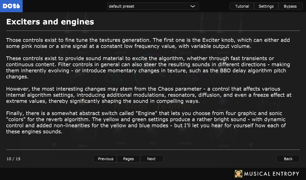 Voyage Voyage screenshot (tutorial tab)